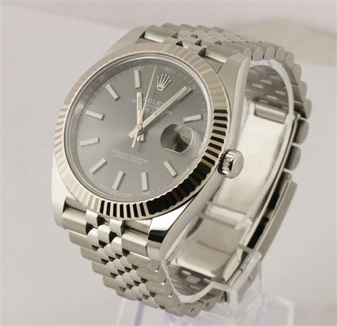 rolex datejust 41mm fluted rhodium s|rolex datejust 41 retail price.